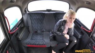 Blonde Anna gets fucked in missionary position by the taxi driver