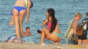 Voyeur Beach Hot Blue Bikini Thong Amateur Young Video