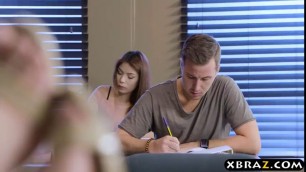 Myrna big boobs student Lena Paul oral and fucking in class