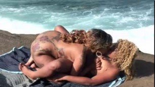 Lesbians on the beach NINA RIVER