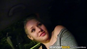 Beautiful Blonde Babe Souza Outdoor Pickup and Fuck In Car