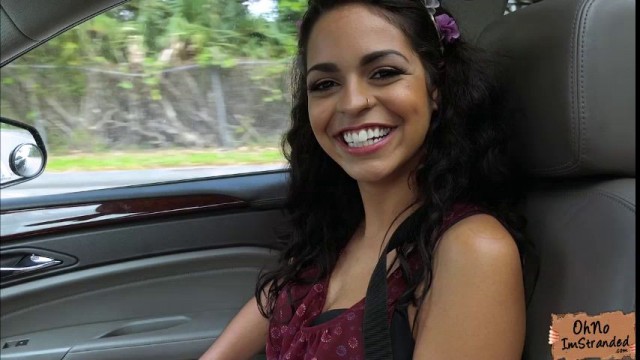 Pretty Vienna Black rides a strangers cock in the car