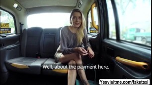 Horny Melody gets her tight pussy banged hard in the taxi