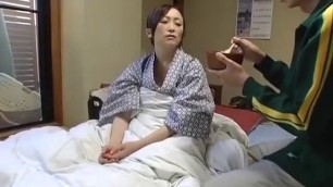 Cute guy fucks girlfriends mom 2 Japanese couple in bed
