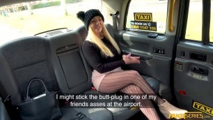 Busty hot blonde Amber Deen sucks and fucks taxi driver