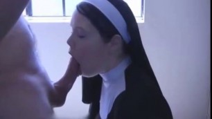 Appealing Brunette Sister clara the cock sucking nun