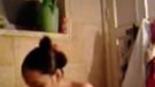 Secret film shows Appealing Indian lady bathing nude