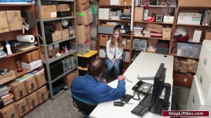 Teen shoplifter sucks officers dick