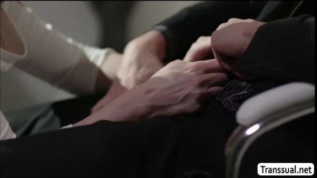 TS Natalie finally suck some bigcock