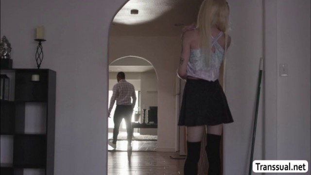 Smalltits TS analed by her black stepfather