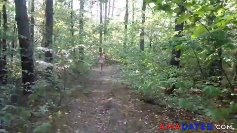 Chubby Girl With Big Booty Walking Nude In Forest Sex Adult