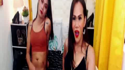 Two Sexy Shemales Fucking and Sucking