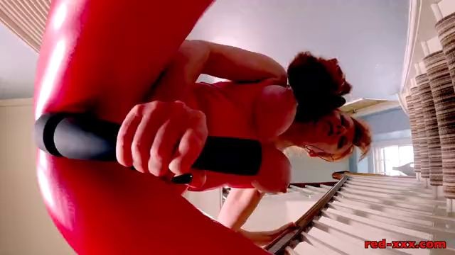 Red Xxx Sucks Cock In A Red Latex Outfit Tori Black Blacked