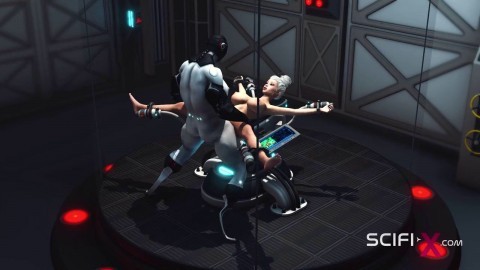 Sexy Super Busty Girl Gets Fucked By Futanari Sex Cyborg In The Sci Fi Lab Hidden Blowjob