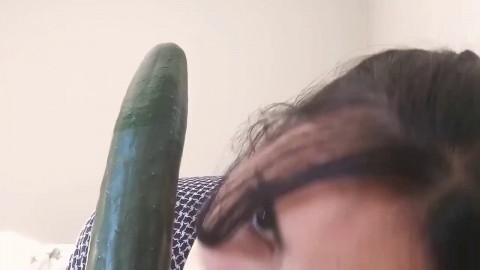 cucumber blowjob