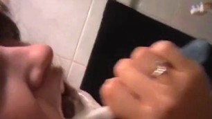 girl fucked doggy style in the bathroom amateur