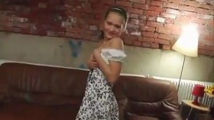 amateur Russian slut fuck in a dress