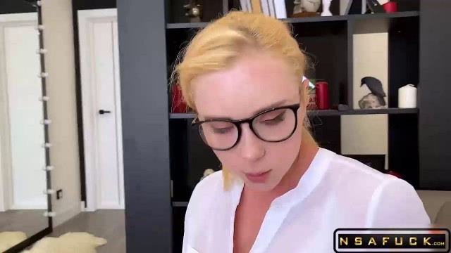 Horny Secretary Fucking with Boss in Different Poses Cumshot On Glasses vol1