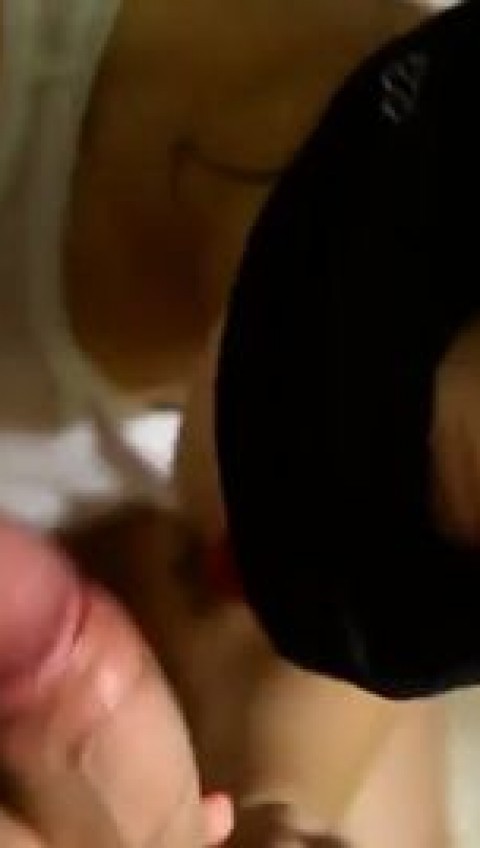 amateur Girl blindfolded sucks dick
