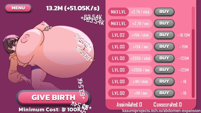 MAKE HER BELLY GROW THROUGH CLICKING