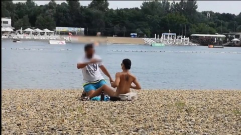 public beach stranger touches mom nude free content