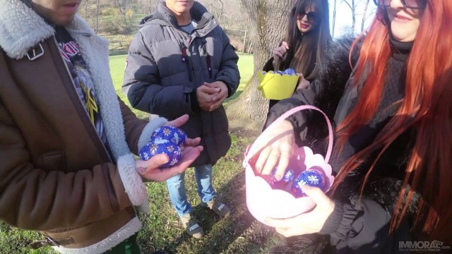Easter Egg Hunt Turns Into Double Pussy Penetration Foursome Porno Dan Katy Rose Very Cute Girls Porn