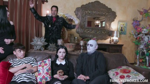 Addams Family Orgy Featuring Kate Bloom (Family Strokes) Levi Cash