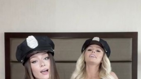 scarlettkissesxo and skyiiah sexy cops movie