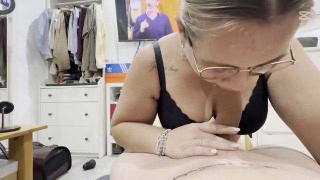 Stepmom Gives Him A Leg Massage And A Great Blowjob Showing Her Huge Tits Pussy Hard Porn