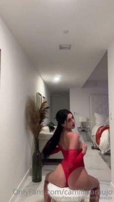 camilla araujo red bodysuit viral sex