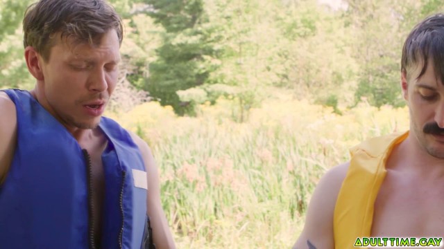 Two buddies Ethan Chase and Seb Leblan having and outdoor anal sex