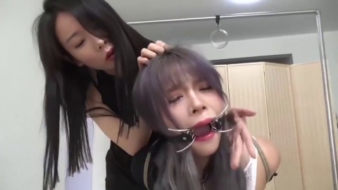 Chinese Bondage Big Cock Blowjob