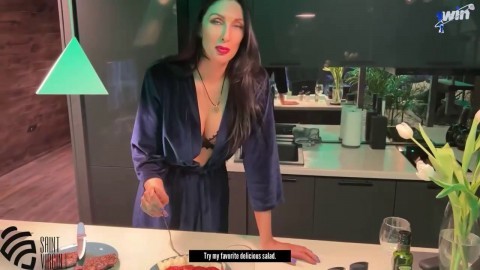 Step Mom Prepares Dinner For Her Stepson Best Homemade Sex! Persia Pele