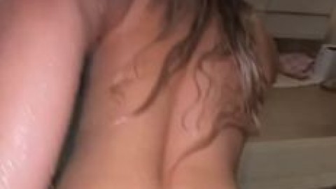 therealbrittfit bathroom blowjob sex video