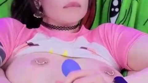 Gets Horny and Teases Her Clit with a Vibrator