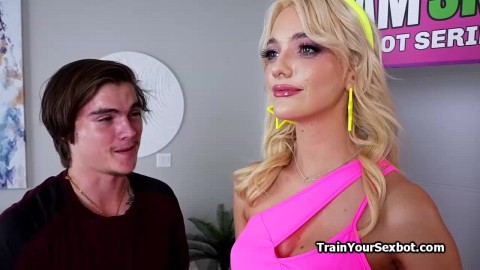 Busty beach babe android does the full package