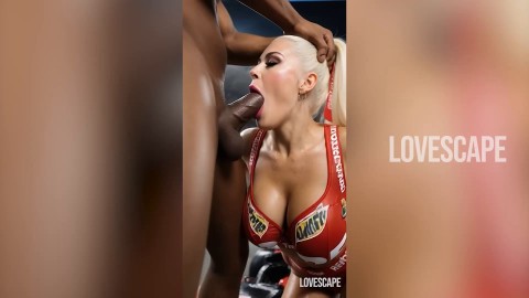 F1 Grid Girl Sucks & Takes Facial on the Track