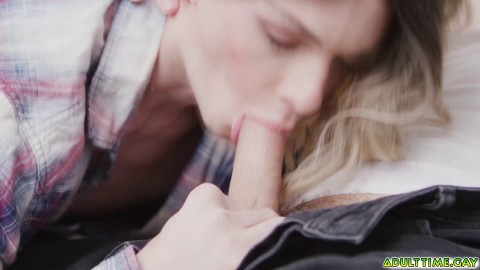 Seb Leblan admires his sexy femboy boyfriend Texas Twink