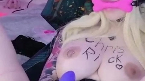 Blonde Slut Takes Double Penetration with Her Toys