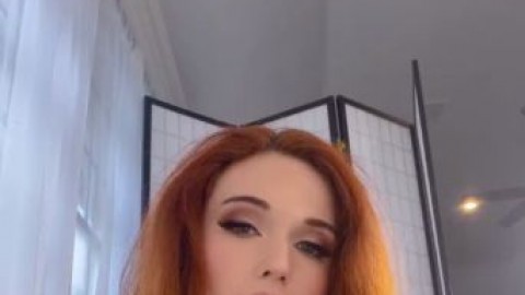 amouranth pussy play blue lingerie tiktoker xxx