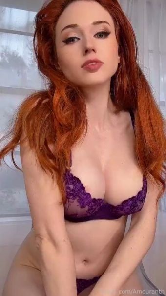 amouranth purple lingerie pussy rub xxx tiktoks