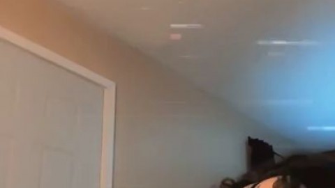 Fat ass emo girl makes it clap