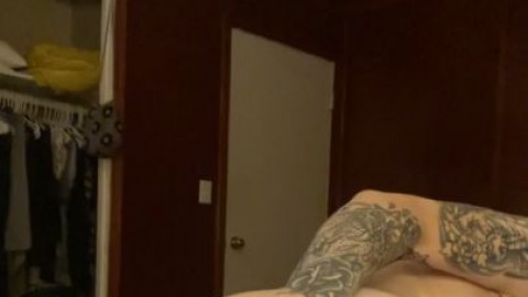 Goth stepsister sodomizes herself for you