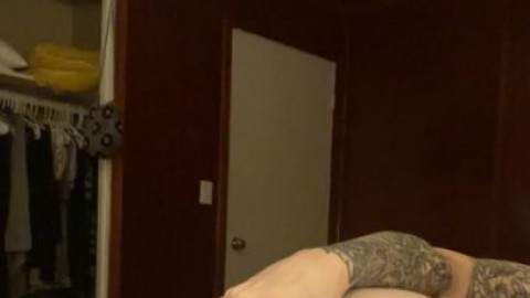Goth stepsister sodomizes herself for you