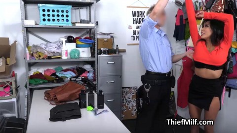 Guard Finds Her Stolen Buttplug Pulls It Out and Fucks Her Asshole