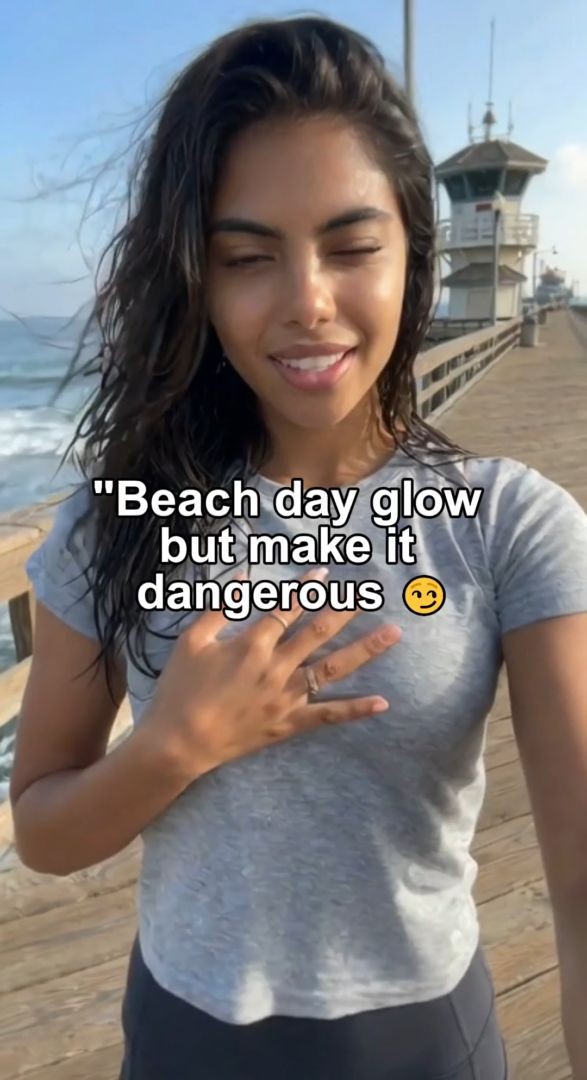 Beach day glow but make it dangerous 😏