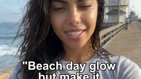 Beach day glow but make it dangerous 😏