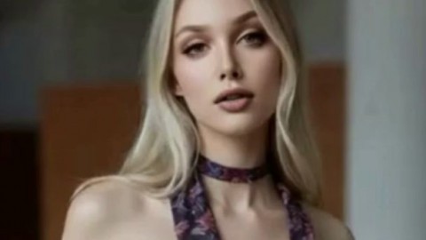 Horny Blonde Seductively Flaunting Her Tight, Sexy Body