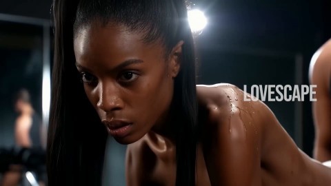 Ebony Babe Hot Gym Fuck Session
