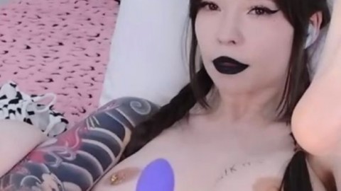 She Moans and Squirms While Stretching Her Cunt with Toys